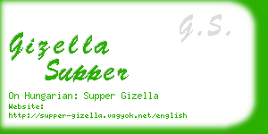 gizella supper business card